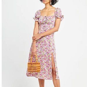 One Pretty Time Floral Midi Dress Med